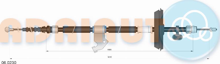 Adriauto 06.0230 - Тросик, cтояночный тормоз autospares.lv