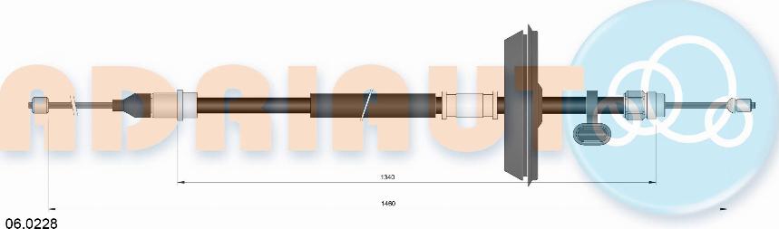 Adriauto 06.0228 - Тросик, cтояночный тормоз autospares.lv