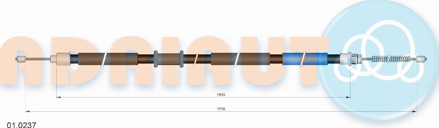 Adriauto 01.0237 - Тросик, cтояночный тормоз autospares.lv