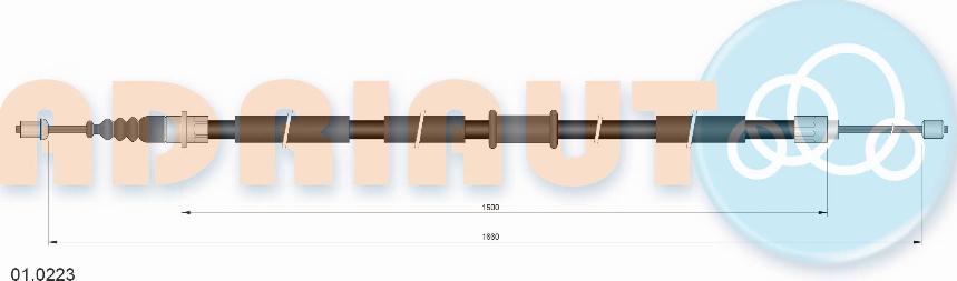 Adriauto 01.0223 - Тросик, cтояночный тормоз autospares.lv