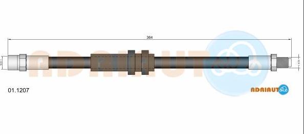 Adriauto 01.1207 - Тормозной шланг autospares.lv