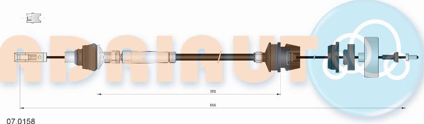 Adriauto 07.0158 - Трос, управление сцеплением autospares.lv