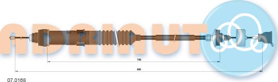 Adriauto 07.0168 - Трос, управление сцеплением autospares.lv