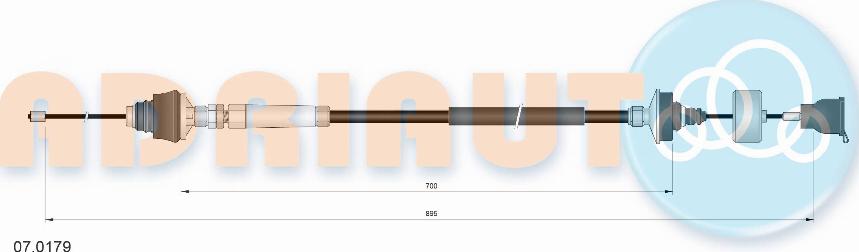 Adriauto 07.0179 - Трос, управление сцеплением autospares.lv
