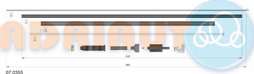 Adriauto 07.0355 - Тросик газа autospares.lv