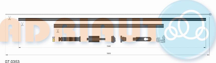 Adriauto 07.0353 - Тросик газа autospares.lv