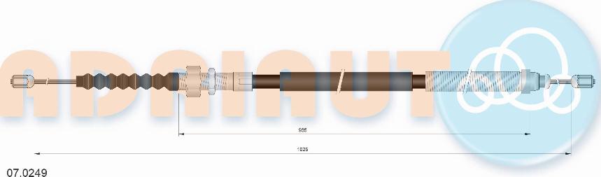 Adriauto 07.0249 - Тросик, cтояночный тормоз autospares.lv