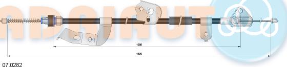 Adriauto 07.0282 - Тросик, cтояночный тормоз autospares.lv