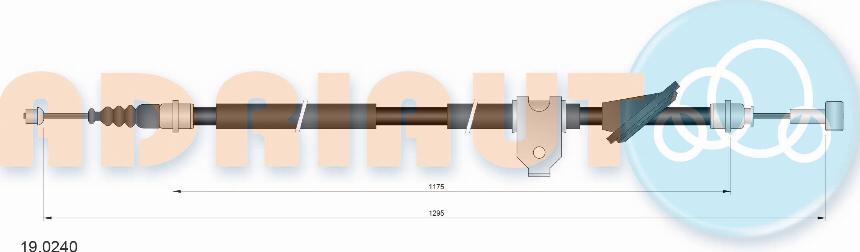 Adriauto 19.0240 - Тросик, cтояночный тормоз autospares.lv