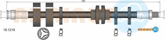 Adriauto 19.1219 - Тормозной шланг autospares.lv