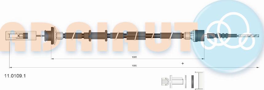 Adriauto 11.0109.1 - Трос, управление сцеплением autospares.lv