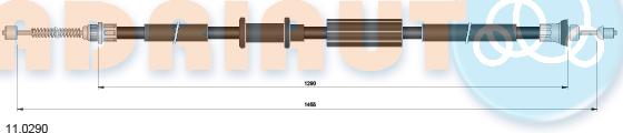 Adriauto 11.0290 - Тросик, cтояночный тормоз autospares.lv