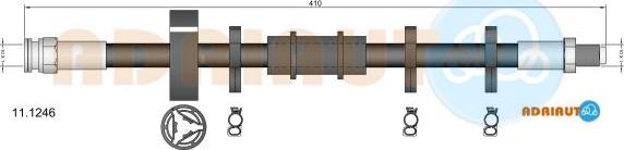 Adriauto 11.1246 - Тормозной шланг autospares.lv