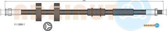 Adriauto 11.1269.1 - Тормозной шланг autospares.lv