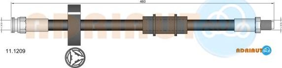 Adriauto 11.1209 - Тормозной шланг autospares.lv