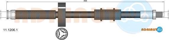 Adriauto 11.1206.1 - Тормозной шланг autospares.lv