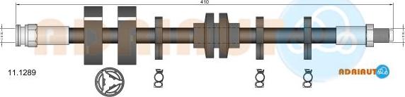 Adriauto 11.1289 - Тормозной шланг autospares.lv