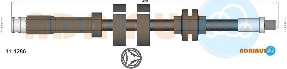 Adriauto 11.1286 - Тормозной шланг autospares.lv