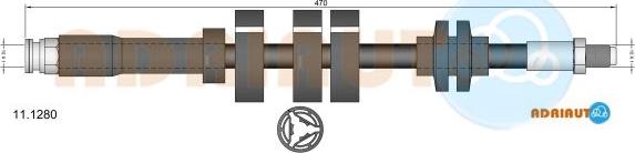 Adriauto 11.1280 - Тормозной шланг autospares.lv