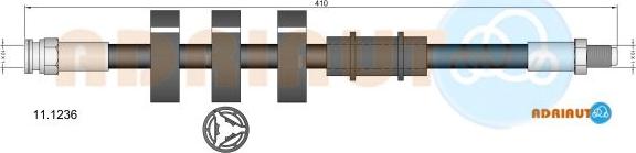 Adriauto 11.1236 - Тормозной шланг autospares.lv