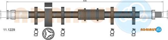 Adriauto 11.1229 - Тормозной шланг autospares.lv