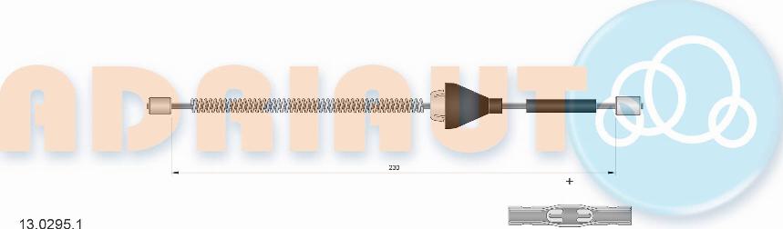 Adriauto 13.0295.1 - Тросик, cтояночный тормоз autospares.lv