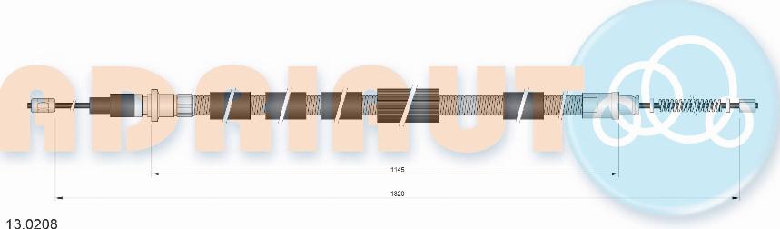 Adriauto 13.0208 - Тросик, cтояночный тормоз autospares.lv