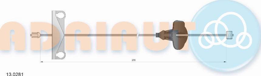 Adriauto 13.0281 - Тросик, cтояночный тормоз autospares.lv