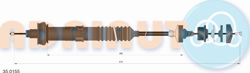 Adriauto 35.0155 - Трос, управление сцеплением autospares.lv