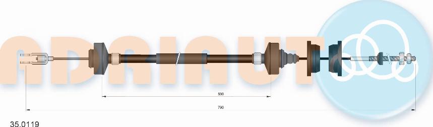 Adriauto 35.0119 - Трос, управление сцеплением autospares.lv