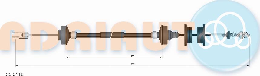 Adriauto 35.0118 - Трос, управление сцеплением autospares.lv