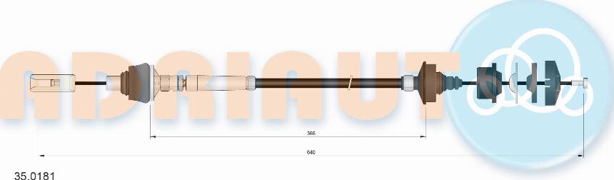 Adriauto 35.0181 - Трос, управление сцеплением autospares.lv