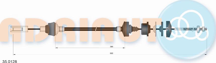 Adriauto 35.0128 - Трос, управление сцеплением autospares.lv