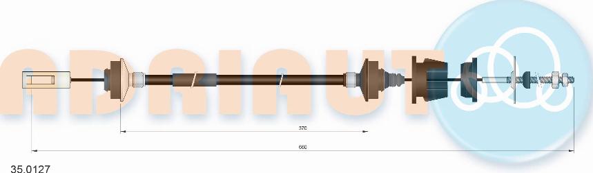 Adriauto 35.0127 - Трос, управление сцеплением autospares.lv