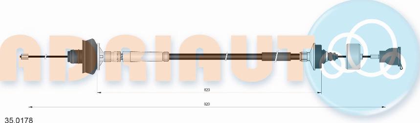 Adriauto 35.0178 - Трос, управление сцеплением autospares.lv
