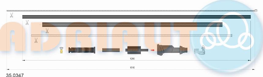 Adriauto 35.0347 - Тросик газа autospares.lv
