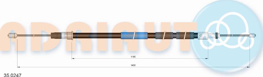 Adriauto 35.0247 - Тросик, cтояночный тормоз autospares.lv