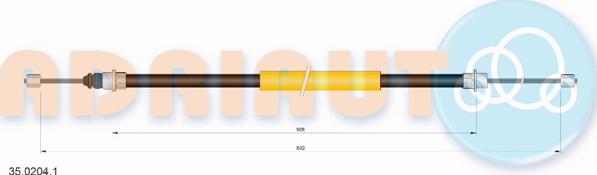 Adriauto 35.0204.1 - Тросик, cтояночный тормоз autospares.lv