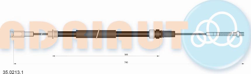 Adriauto 35.0213.1 - Тросик, cтояночный тормоз autospares.lv