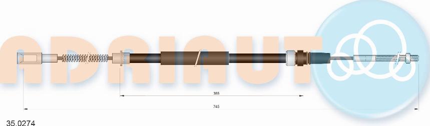 Adriauto 35.0274 - Тросик, cтояночный тормоз autospares.lv