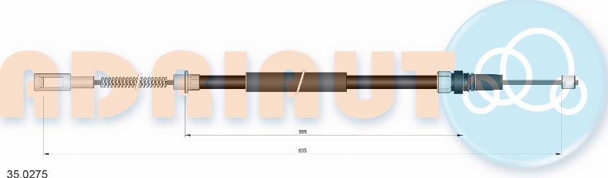 Adriauto 35.0275 - Тросик, cтояночный тормоз autospares.lv