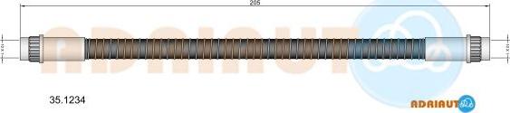 Adriauto 35.1234 - Тормозной шланг autospares.lv