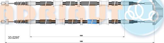 Adriauto 33.0297 - Тросик, cтояночный тормоз autospares.lv