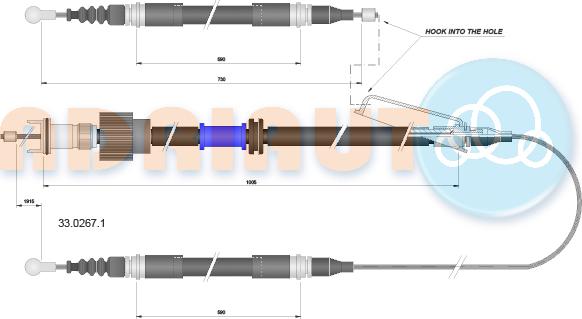 Adriauto 33.0267.1 - Тросик, cтояночный тормоз autospares.lv