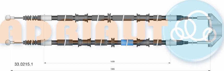 Adriauto 33.0215.1 - Тросик, cтояночный тормоз autospares.lv