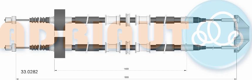 Adriauto 33.0282 - Тросик, cтояночный тормоз autospares.lv