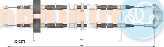 Adriauto 33.0279 - Тросик, cтояночный тормоз autospares.lv