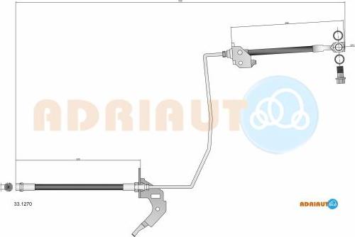 Adriauto 33.1270 - Тормозной шланг autospares.lv