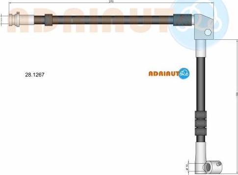 Adriauto 28.1267 - Тормозной шланг autospares.lv