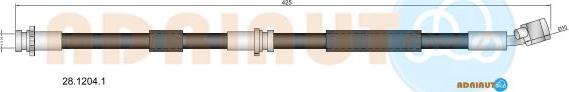 Adriauto 28.1204.1 - Тормозной шланг autospares.lv